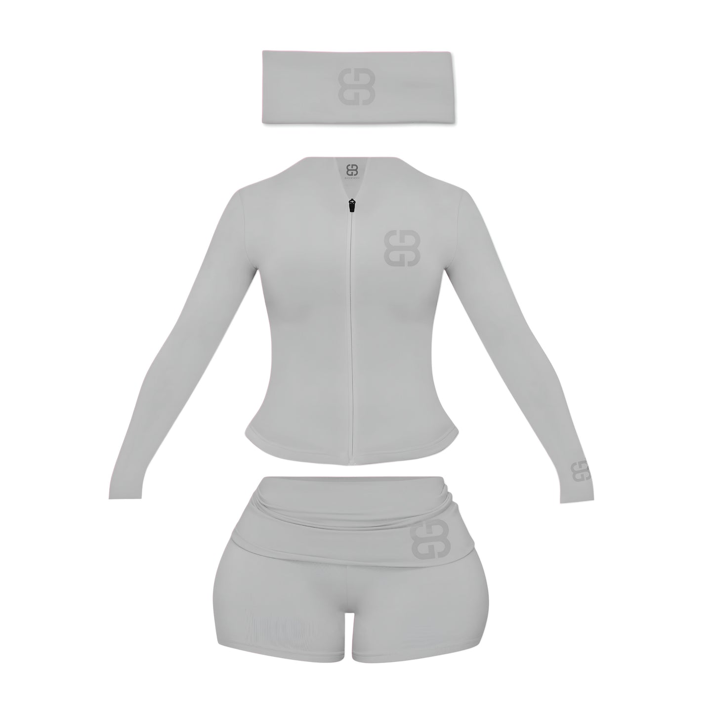 Mini Shorts Set - SMOKE GRAY