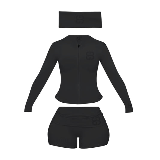 Mini Shorts Set - BLACK